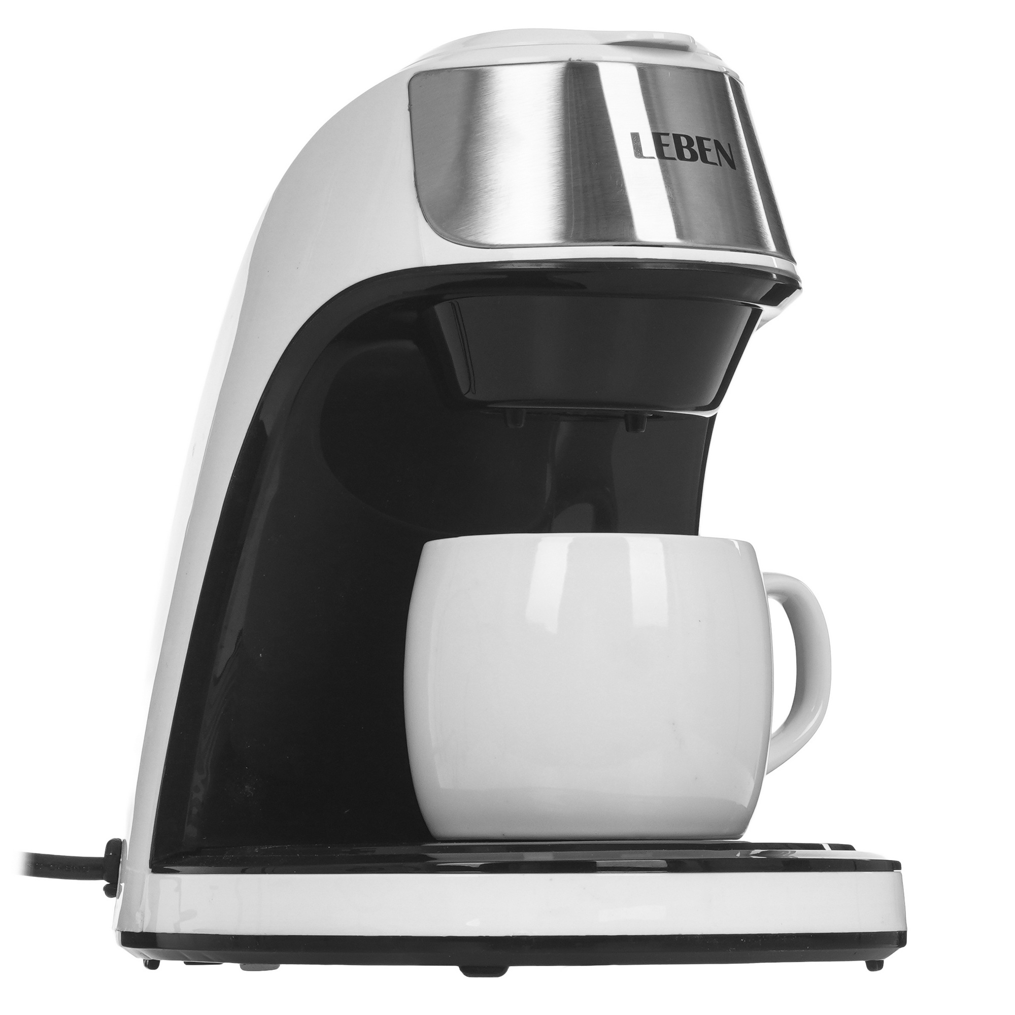 9237206 Кофеварка капельная LEBEN 286-038 белый STDN-0086706