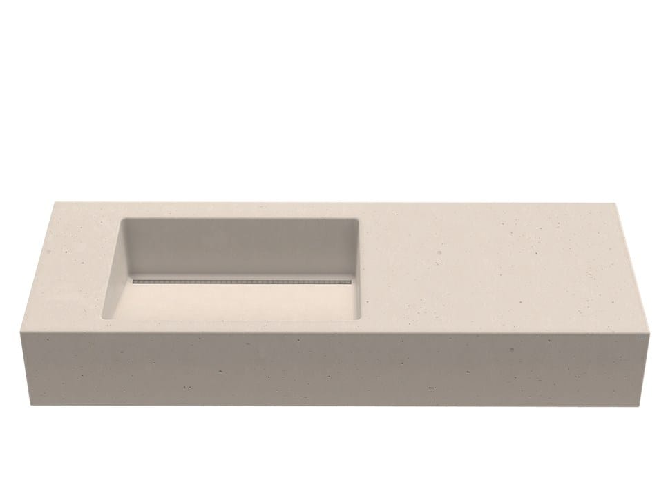 Бетонный одиночный подвесной умывальник Gravelli SLANT 01 ARCH-00101781 - Вид №6