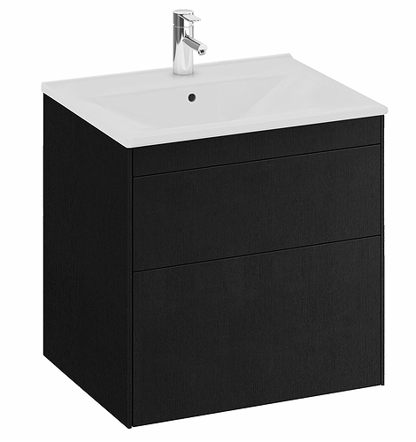 47435 IFO Sense тумба под умывальник с двумя ящиками, W = 600 мм, W1 = 610 мм, белый - Вид №6