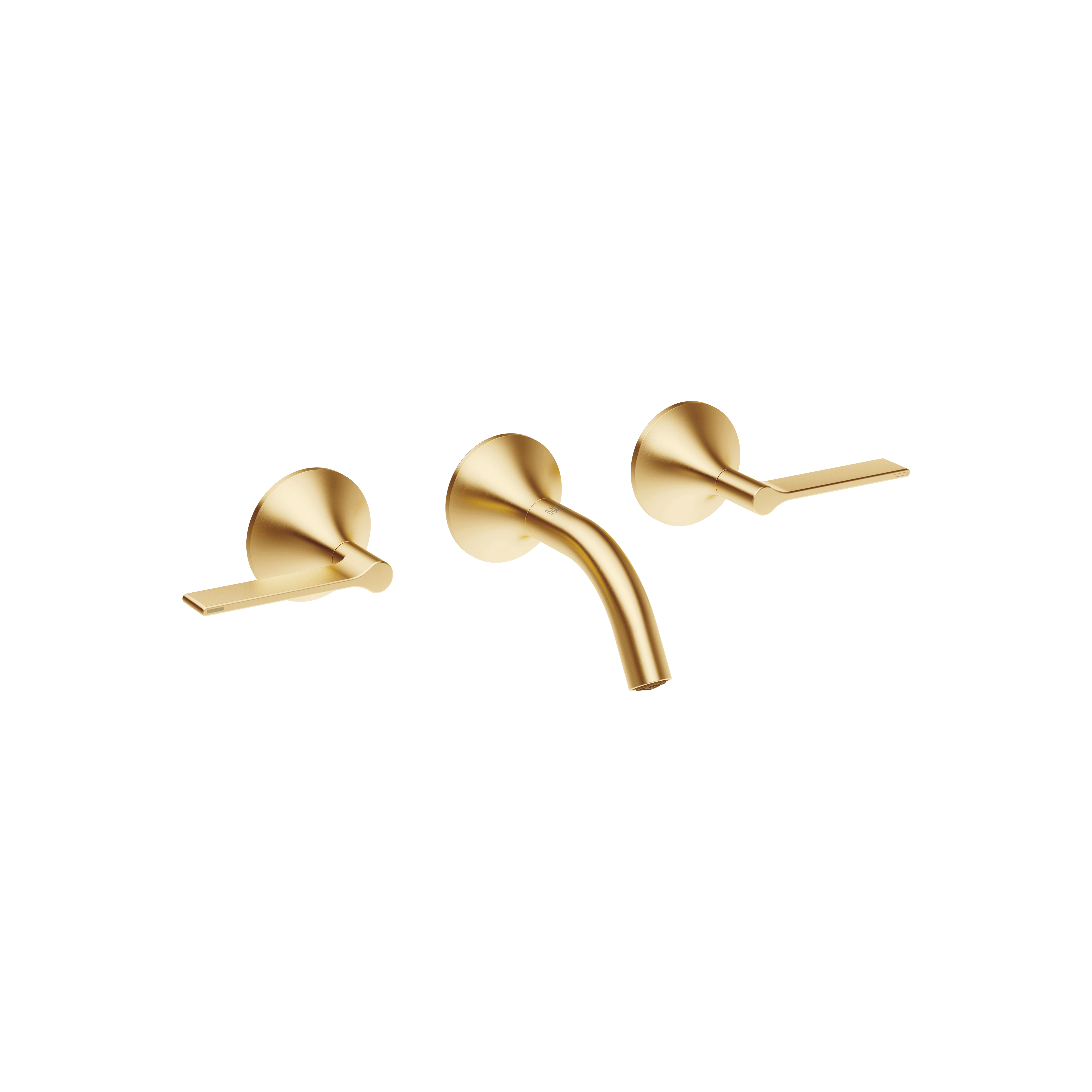 VAIA Смеситель для раковины настенный без донного клапана - Brushed Durabrass (золото 23 карата) 36702819-28 DornBracht