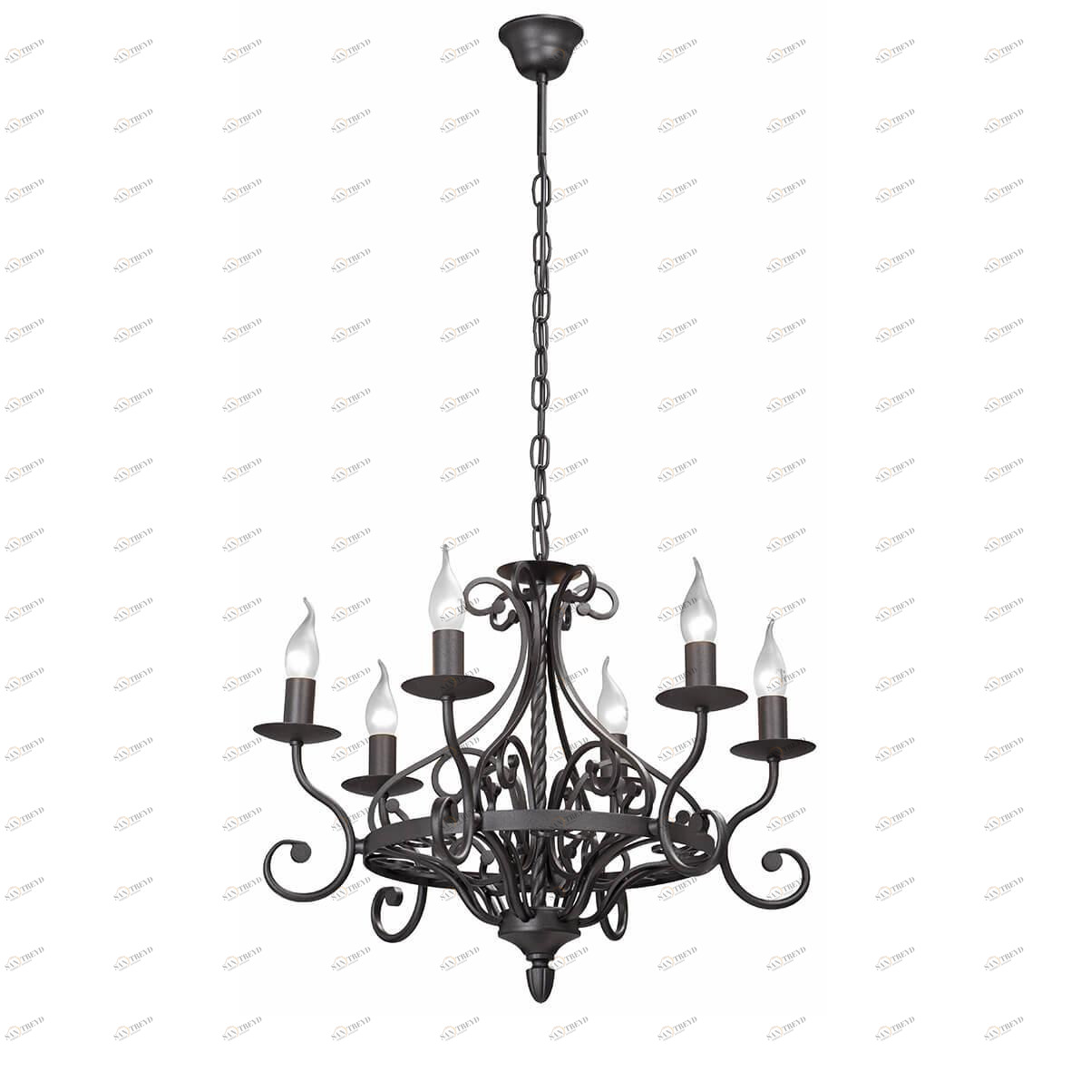 Подвесная люстра Vitaluce V1811-1/6 VITALUCE ДИЗАЙНЕРСКИЕ 328621 Черный 