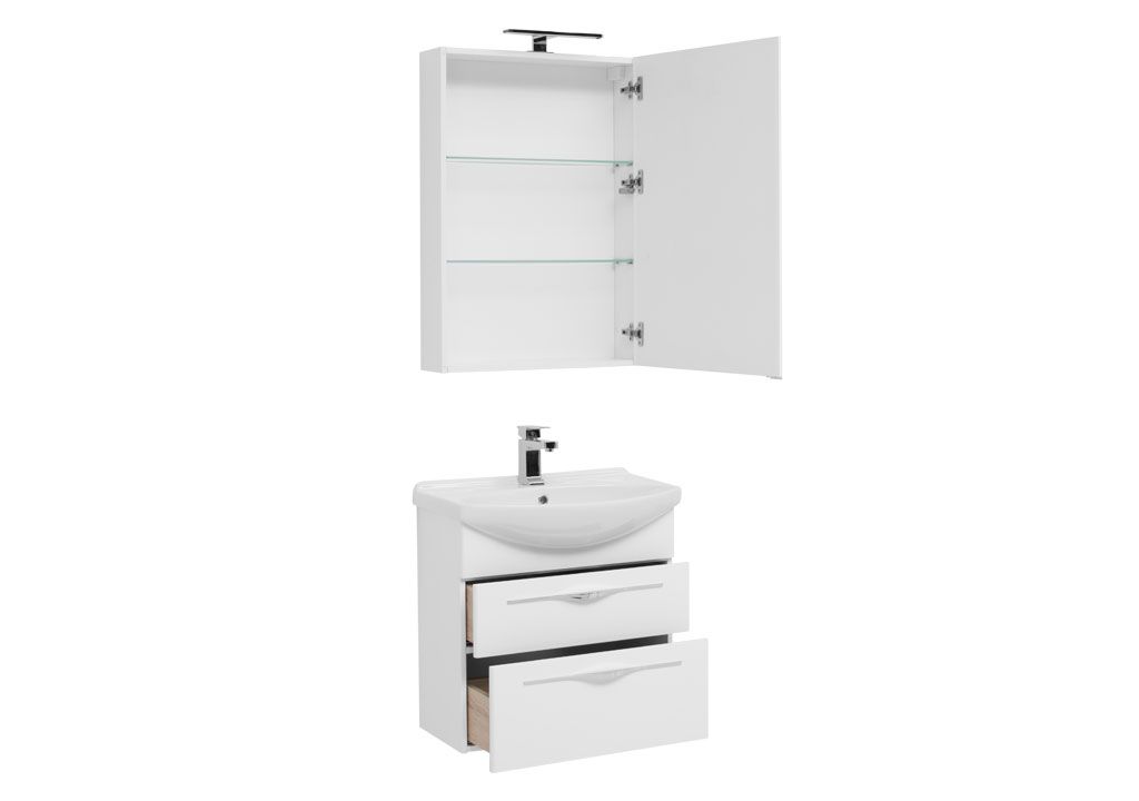 Мебель для ванной Aquanet Ирвин 65 белый 00210252 - Вид №1