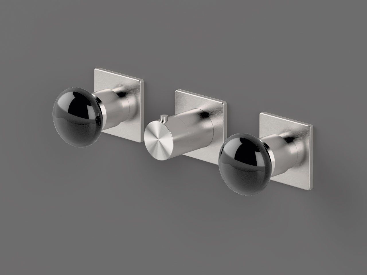 Нержавеющая сталь встраиваемый термостатический смеситель для душа с 3 отверстиями Radomonte Mirò ARCH-00092211 - Вид №7