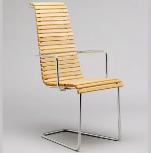 Nola Industrier Консольный садовый стул из стали и дерева с подлокотниками Djurgårdsbrunn