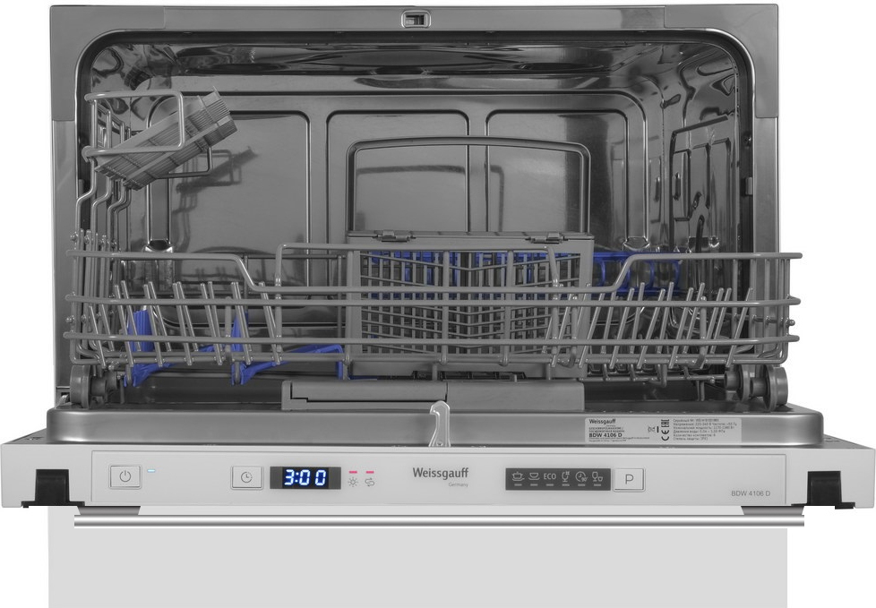 BDW 4106 D 45x55x51.8 см, 6 комплектов посуды, электронное управление, дисплей, расход воды 11 л., 6 программ Weissgauff Santreyd  - Вид №1