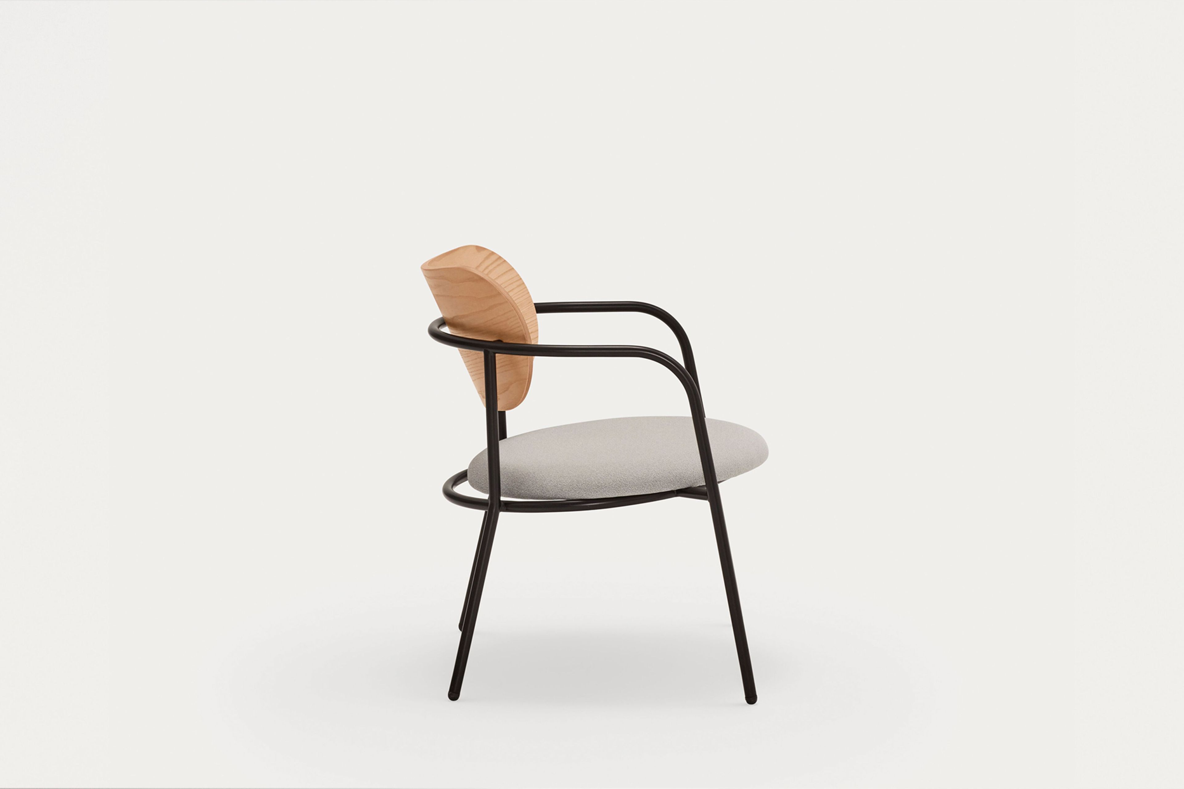 Металлическое кресло с мягким сиденьем TEULAT Eclipse ARCH-00150639 - Вид №14