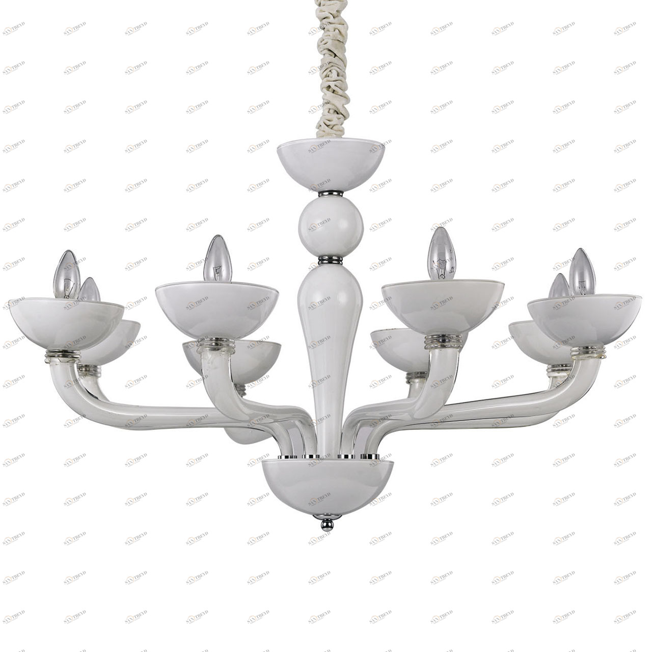 Подвесная люстра Ideal Lux Casanova SP8 Bianco IDEAL LUX ДИЗАЙНЕРСКИЕ, CASANOVA BIANCO 057287 Белый 