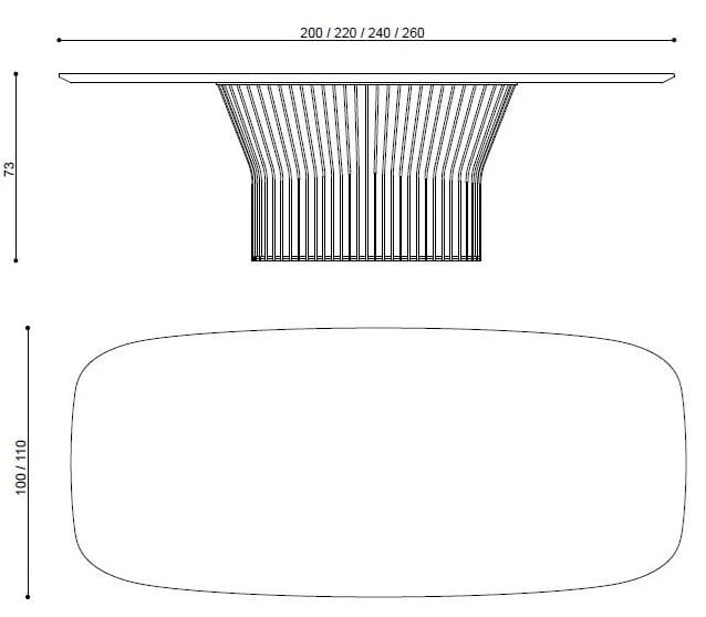 Прямоугольный стол из шпона TrabA' Ray ARCH-00094576 - Вид №9