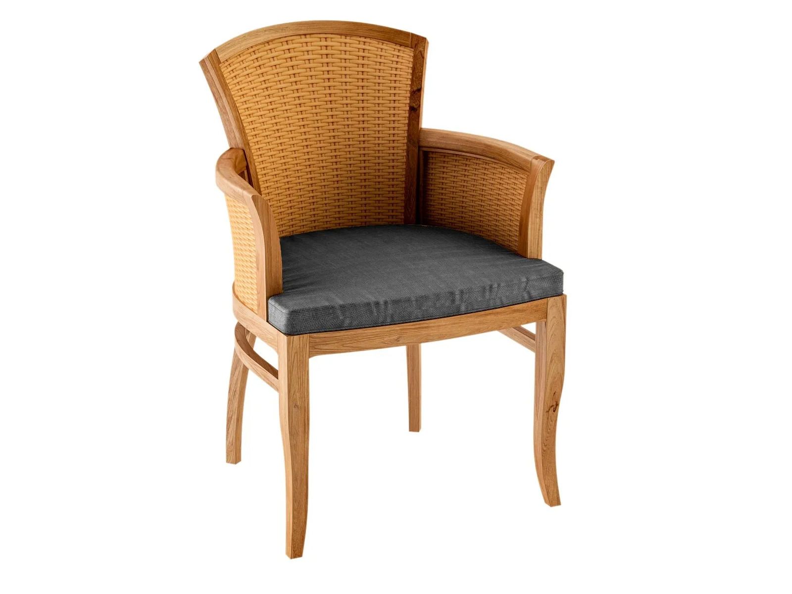 Садовый стул из тикового дерева Deco с подлокотниками ASTELLO Tournesol ARCH-00144837