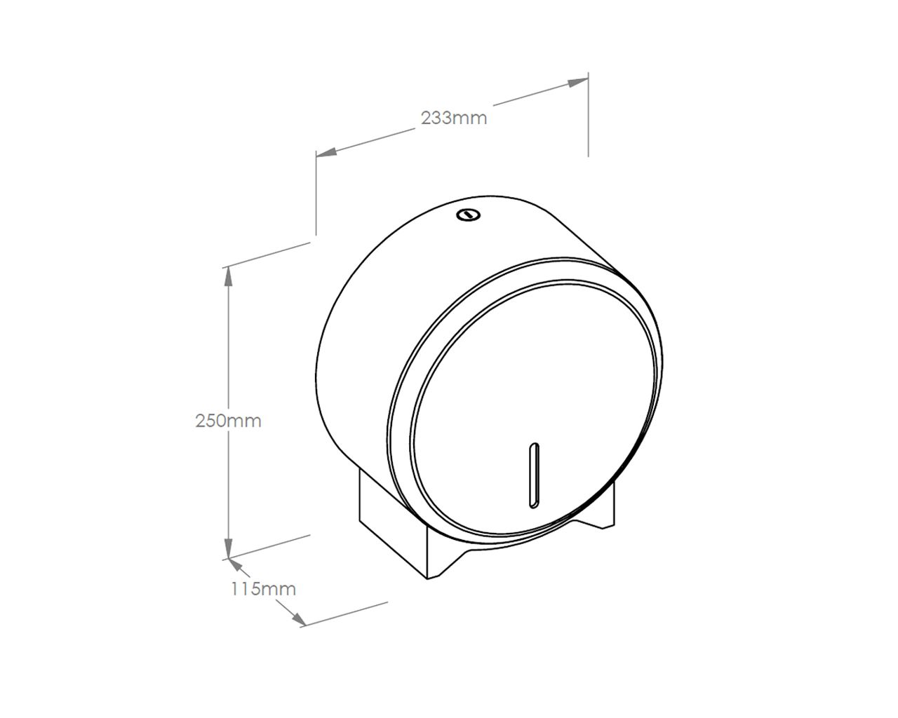 BSP201 Диспенсер для туалетной бумаги STELLA MINI, диам. бумага до 19 см, СТАЛЬ ПОЛИРОВАННАЯ Merida  - Вид №1