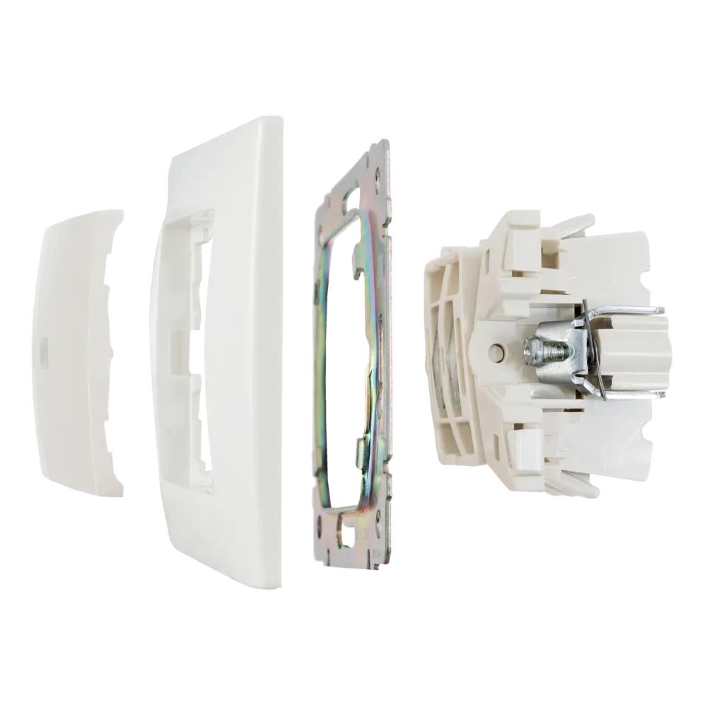 Legrand Valena Classic - двухклавишный выключатель с зелёной подсветкой, слоновая кость 12241274 STLM-0001848 - Вид №5
