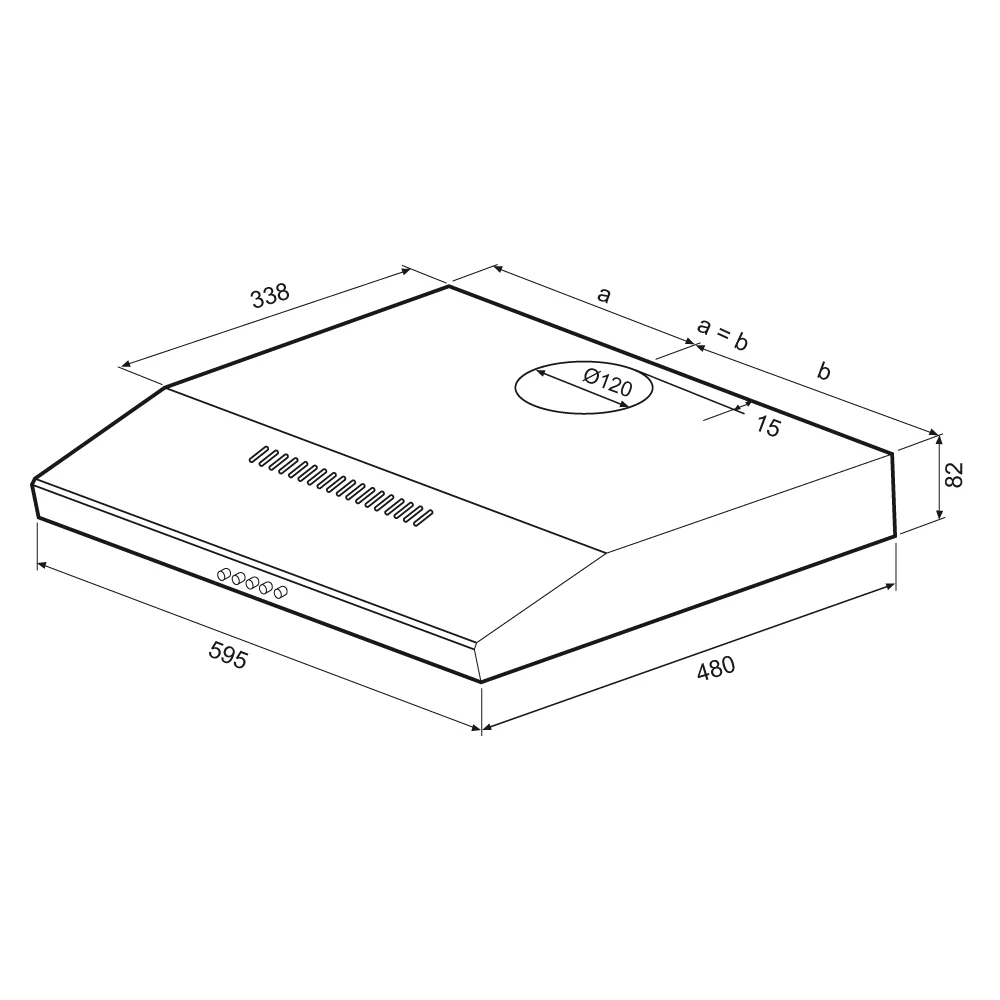 9214332 Вытяжка подвесная KRONA BRIANA 600 WHITE PB белый KRONA1 STDN-0100268 - Вид №12