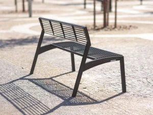 mmcité1 Скамья из оцинкованной стали со спинкой Vera