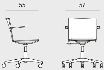 Viganò Офисное кресло из ткани с 5 спицами на колесиках Daisy sun-id-1355447 - Вид №2