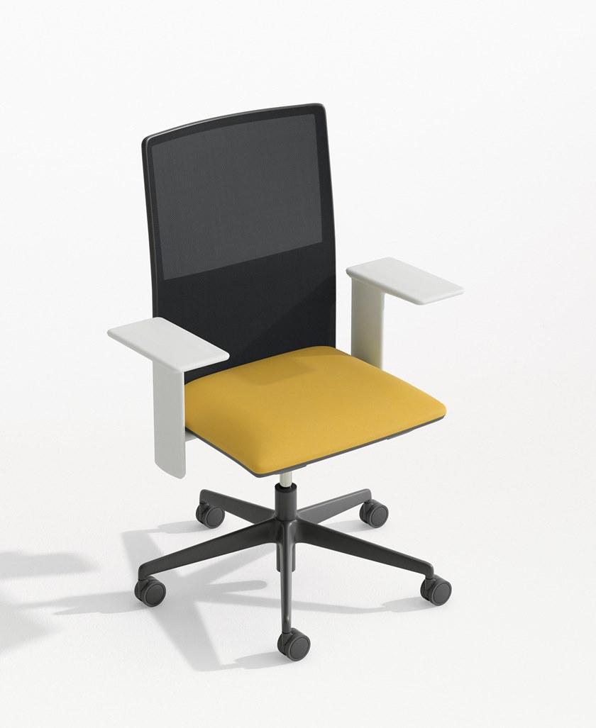 arper Поворотное офисное кресло из ткани с 5 спицами на колесиках Planesit sun-id-1472786 - Вид №1