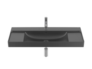 Керамическая одиночная подвесная раковина с столешницей