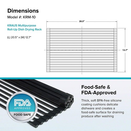 KRM-10BLACK многофункциональная силиконовая сушка krausru  - Вид №2