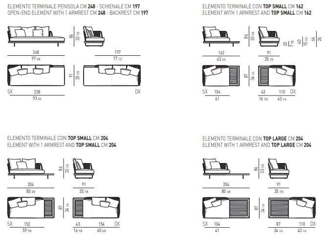 Minotti Модульный садовый диван на санках Sunray sun-id-1397866 - Вид №10