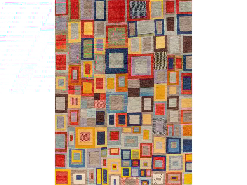 Шерстяной прямоугольный клетчатый ковер Zollanvari Gabbehs Geometric ARCH-00100874