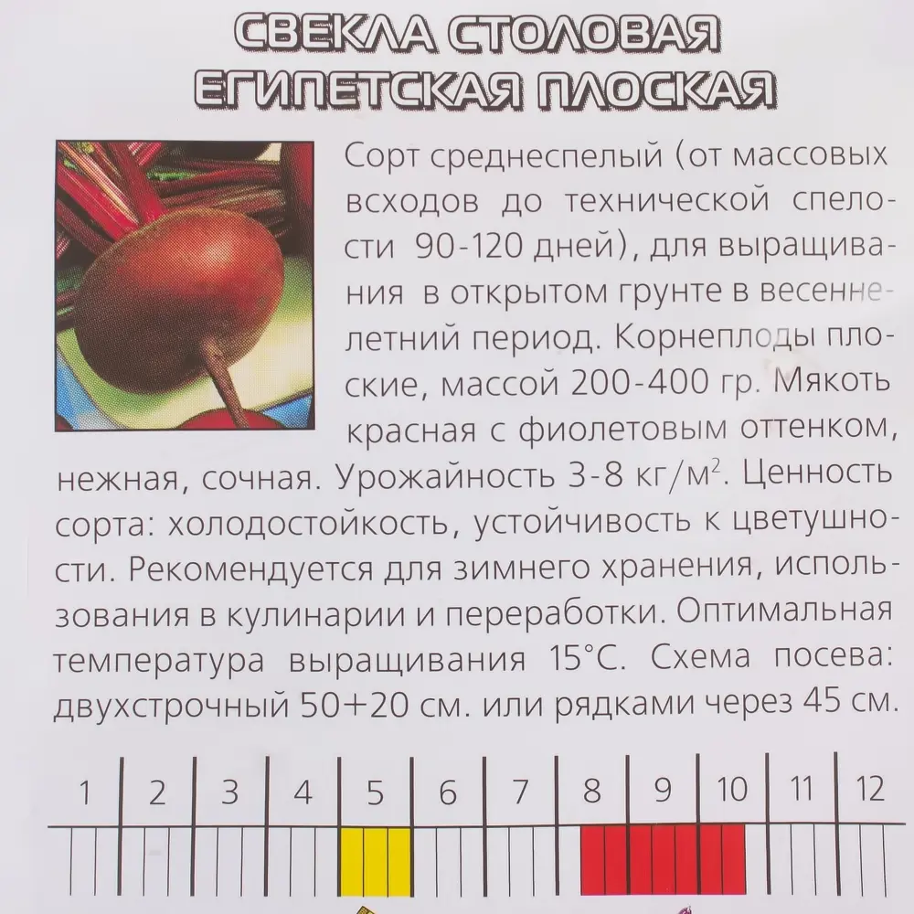 Семена Свёкла столовая плоская «Египетская» AGRONI STLM-2064134 - Вид №2