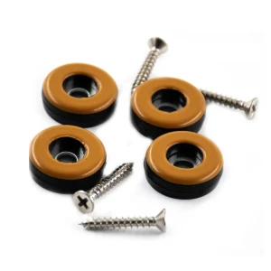 Накладка на мебельные ножки KONSENSA 22 мм круглые ПТФЭ цвет коричневый 4 шт.