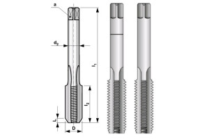 15780233 Набор метчиков из 2-х шт. MF 8 шаг 1.0 мм, мелкая резьба 110081 Bucovice Tools