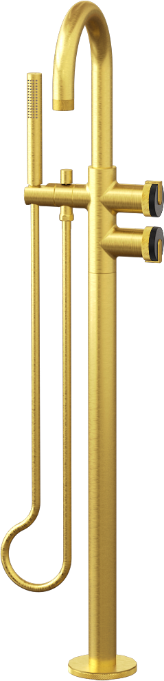 E-11554-R1MBK-L1BAU-BAU Смеситель напольный отдельностоящий (внешняя часть) GRAFF MOD+