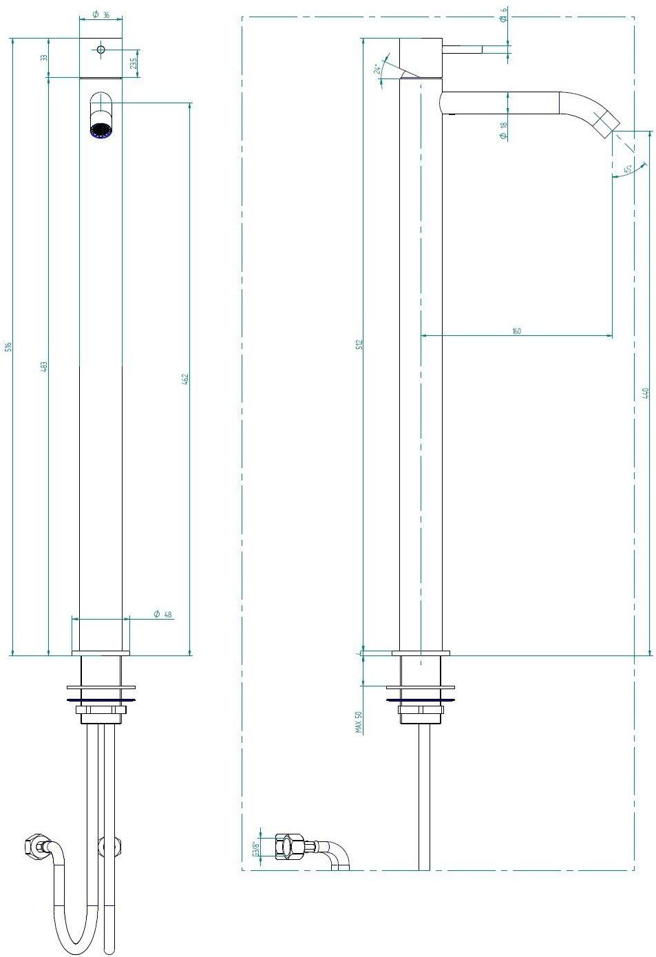ZAZZERI Смеситель для раковины на столешнице из нержавеющей стали Z316 sun-id-1444443 - Вид №7