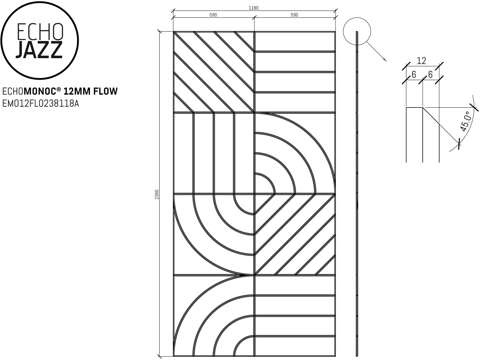 ECHOJAZZ Акустическая панель стеновая в пэт sun-id-1380510 - Вид №18