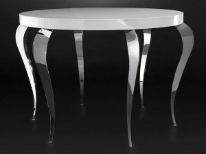 VGnewtrend Круглый высокий стол из мдф и стали Luigi