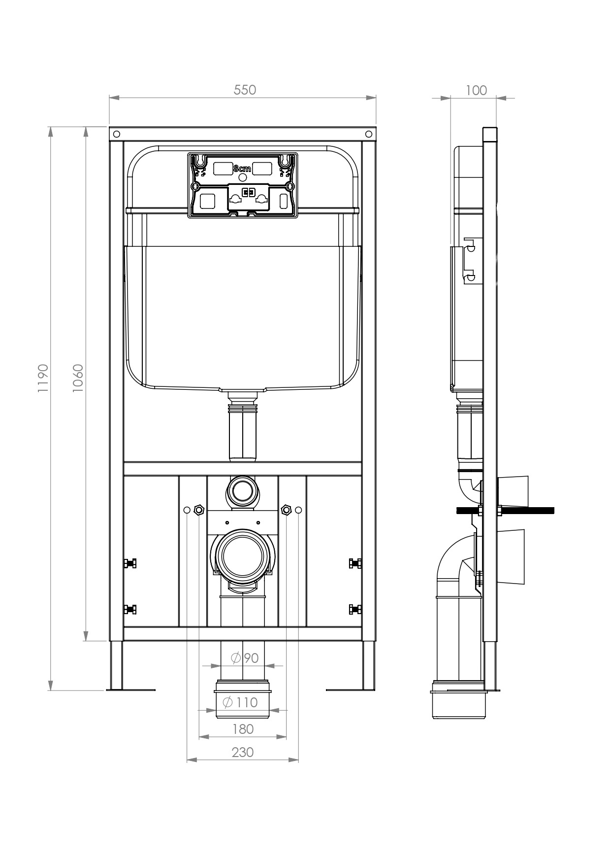 Инсталляция для унитаза SL-01 SANTILINE  - Вид №1