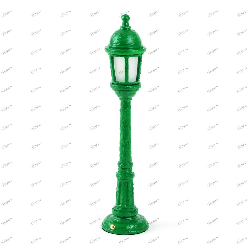Настольная лампа 42х9,8 см зеленая Street Lamp Dining Black 14702 SELETTI ФОНАРЬ 00-3882479 Зеленый 