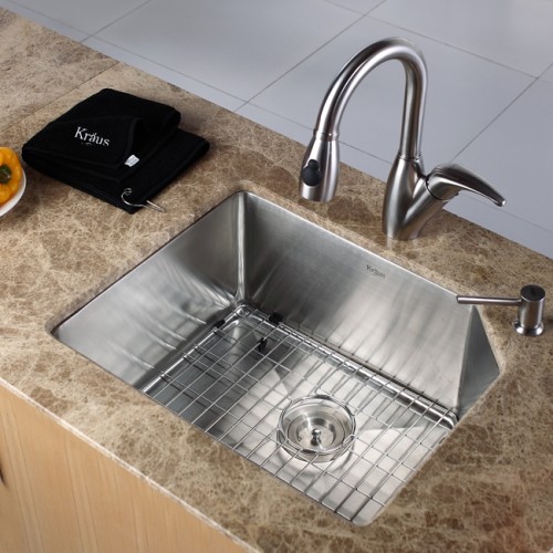 KHU121-23-KPF2121-KSD33BN Накладная раковина на столешницу  прямоугольная Krausru  - Вид №2