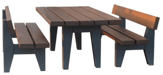 Euroform W Деревянная скамейка со спинкой Block 90, 90l, 90d - Вид №3