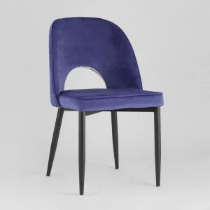 Стул со спинкой королевский синий с черными металлическими ножками "Молли" STOOL GROUP ДИЗАЙНЕРСКИЕ 00-3881921 Синий