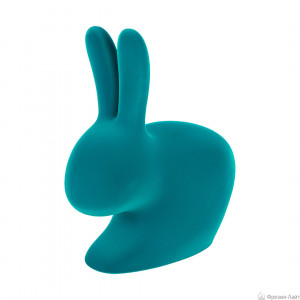 Qeeboo RABBIT CHAIR VELVET 90010LB Turq стул