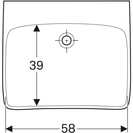 258557000 Раковина Geberit Renova Comfort, безбарьерная Geberit  - Вид №16