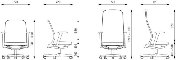 BENE Поворотный офисный стул Riya sun-id-1442453 - Вид №7