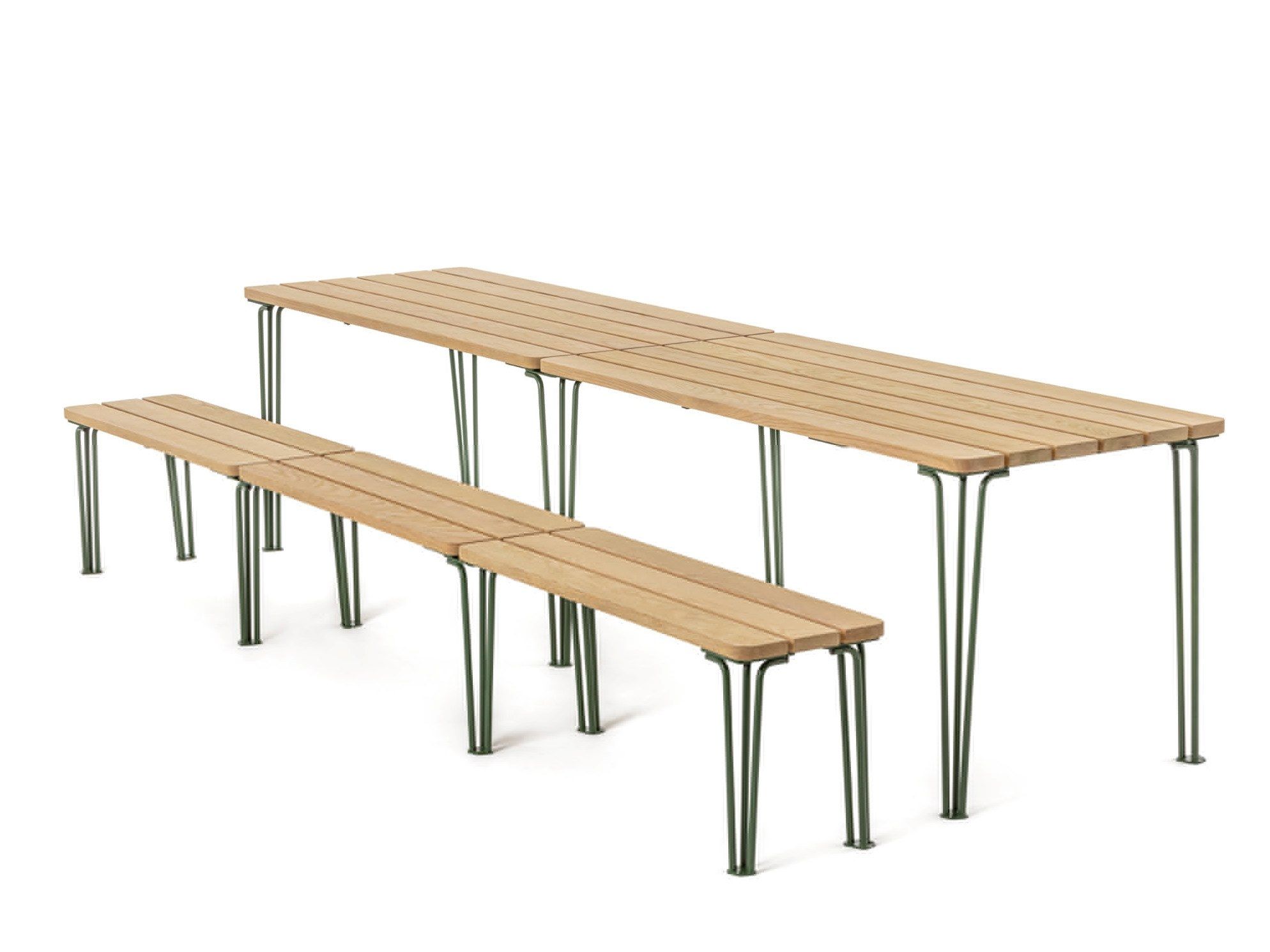 Стальной и деревянный прямоугольный садовый стол Nola Industrier Gard ARCH-00149811 - Вид №1