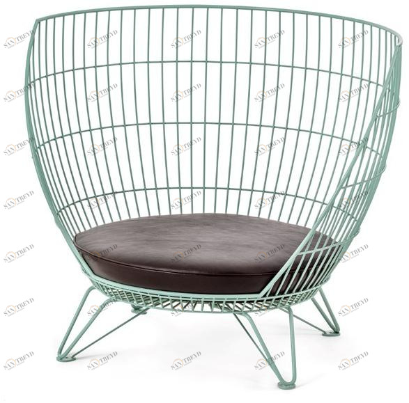 Nola Industrier Кресло из нержавеющей стали с высокой спинкой Basket sun-id-1507288