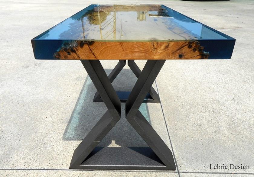 ANTICO TRENTINO Журнальный столик из дерева бриккола и смолы Lebrìc design - legno e resina sun-id-1380235 - Вид №1