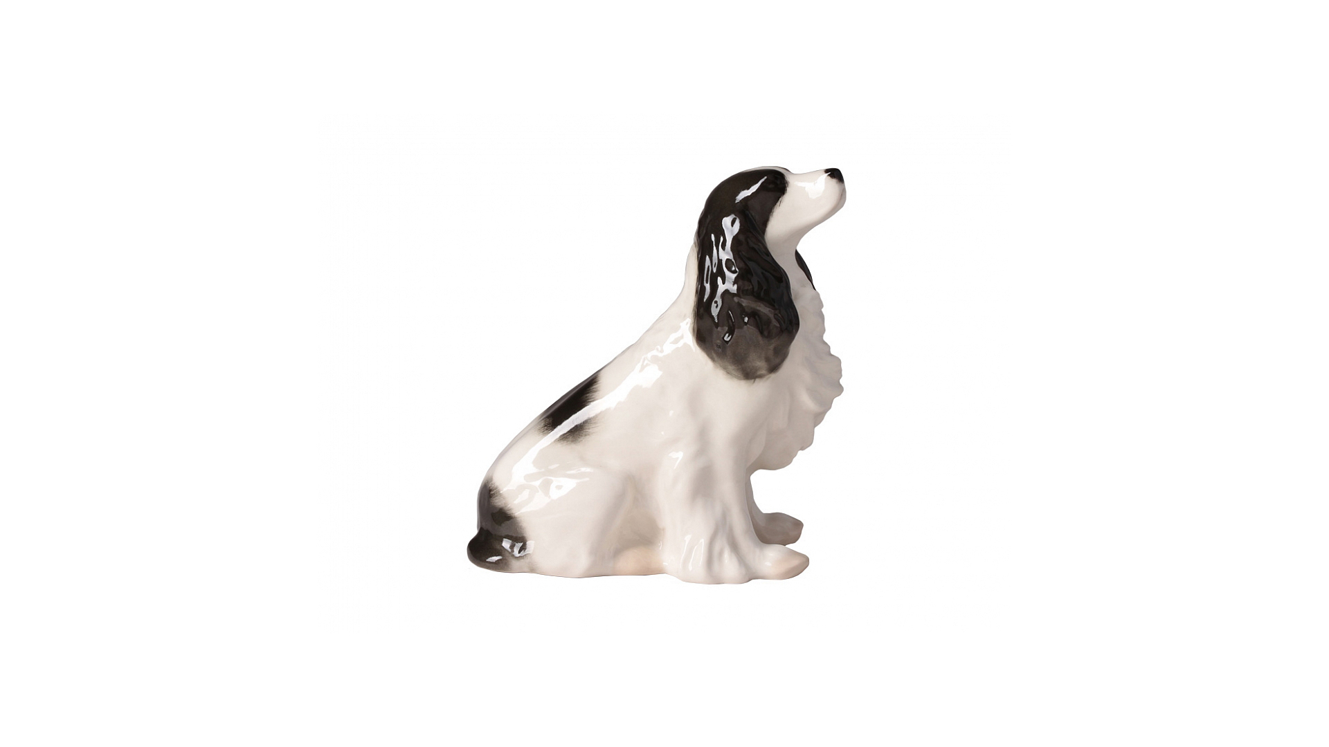 80320 Императорский фарфоровый завод Скульптура "Спаниэль" Фарфор твердый  - Вид №1