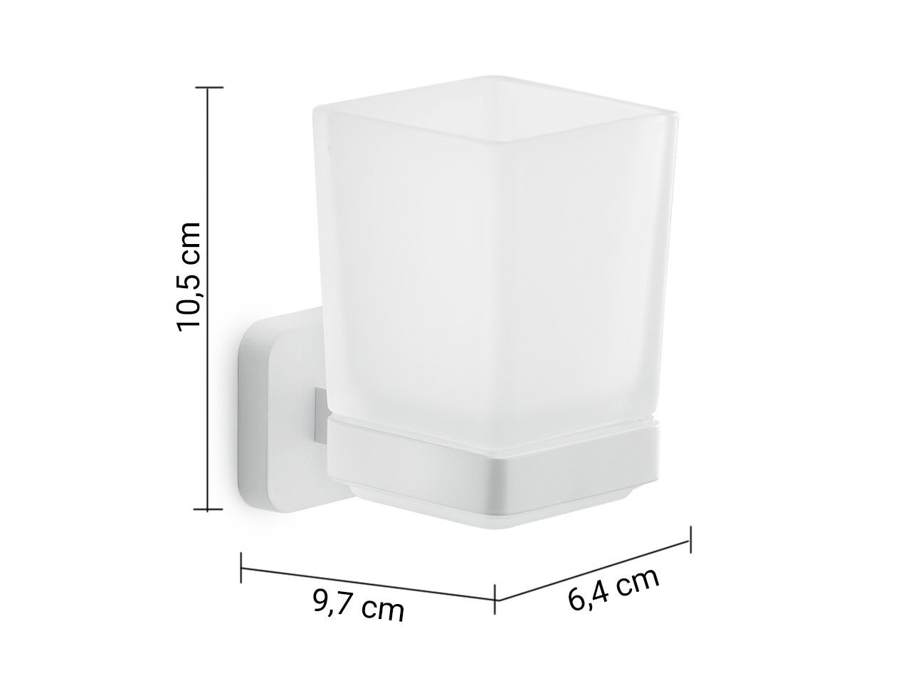 Матовый стеклянный настенный держатель зубной щетки GEDY Тонга ARCH-00064178 - Вид №5