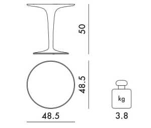 Круглый детский стол из ПММА Kartell TIP TOP KIDS ARCH-00046551 - Вид №3