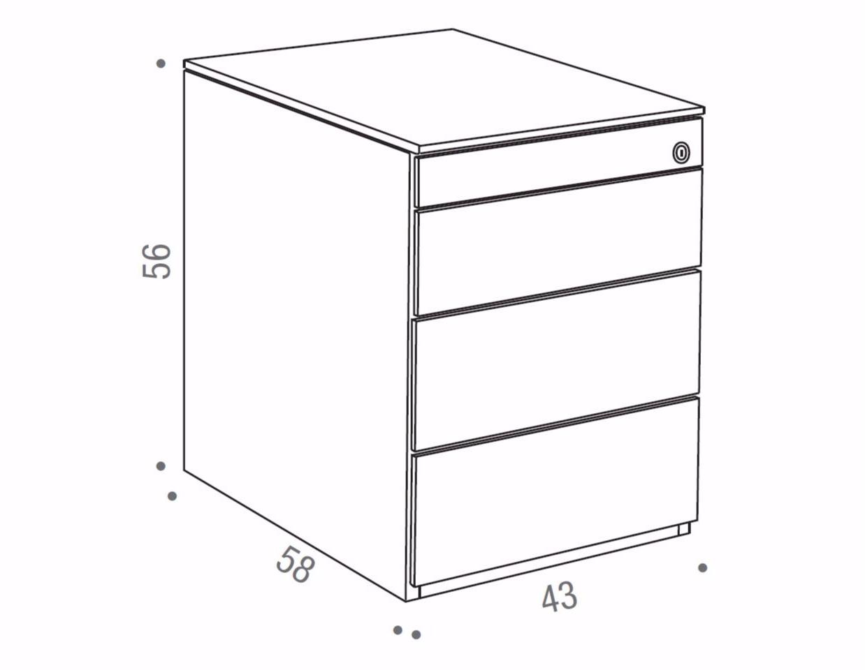 MDF Italia Офисный комод на колесиках sun-id-1508875 - Вид №5