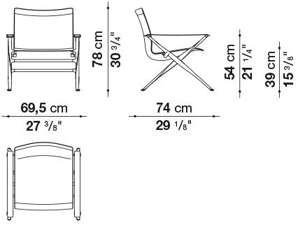 B&B Italia Кожаное кресло с подлокотниками Beverly Bf70b - Вид №4