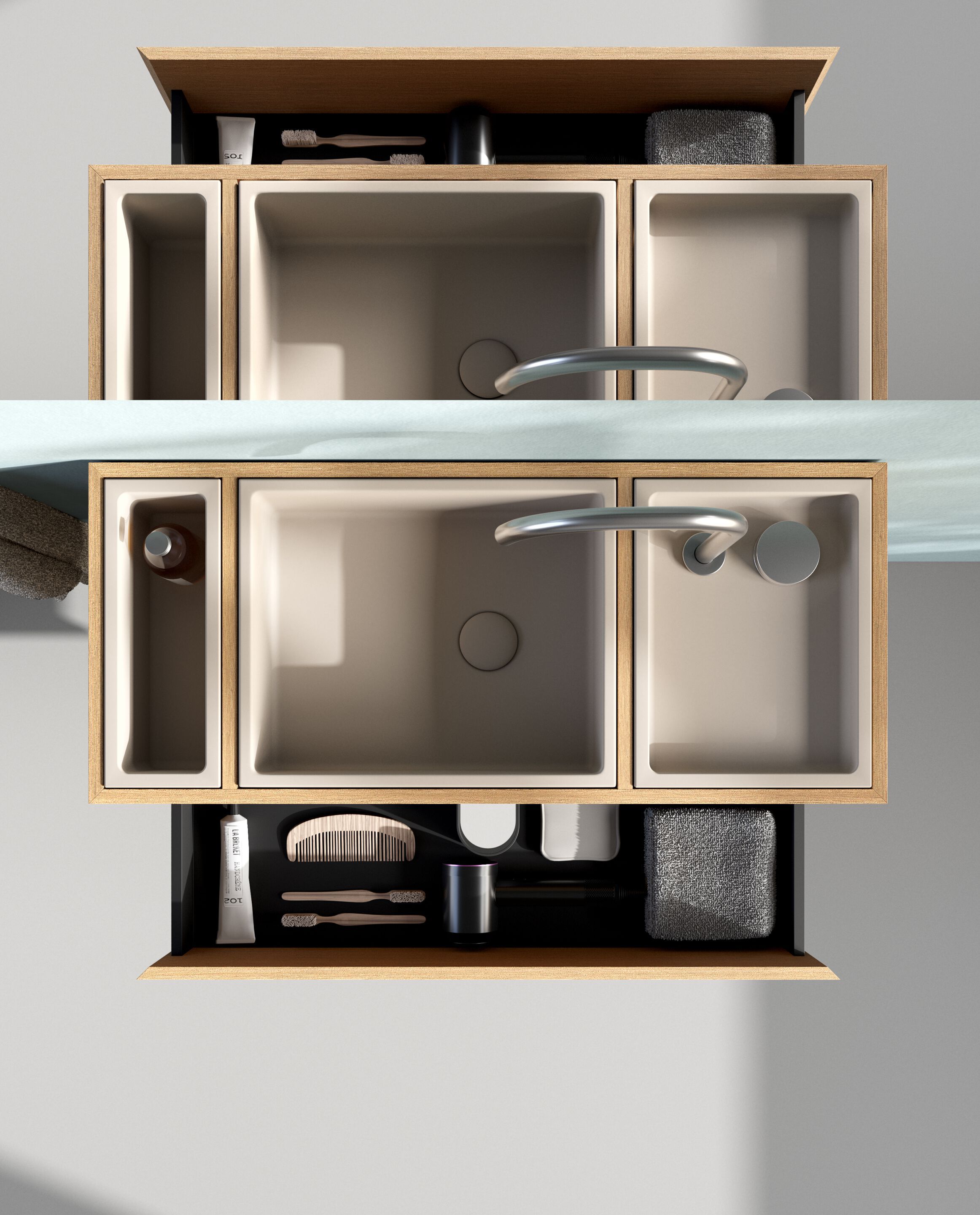 Подвесной шкаф для умывальника с ящиком Nic Mini Living ARCH-00104898 - Вид №3