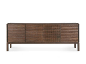 Шкаф из тикового дерева с 3 дверцами и 3 ящиками