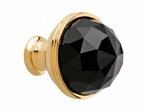 0Z5738.BN0.44 Ручка корпуса диаметром 34 мм с черным кристаллом Swarovski Мат античная латунь