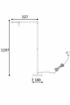 Торшер с диммером 170х18 см хром Bergamo 12719/06/12 LUCIDE BERGAMO 00-3889446 Хром - Вид №1
